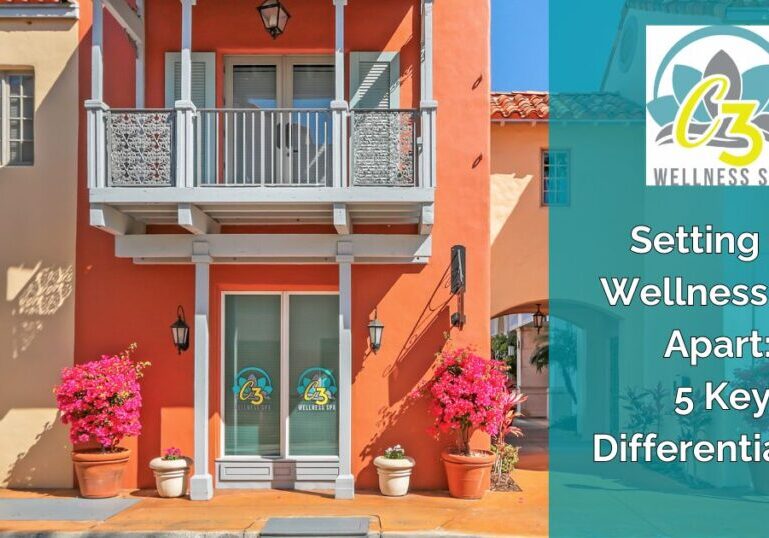 5 key differentiators front building of a C3 Wellness Spa